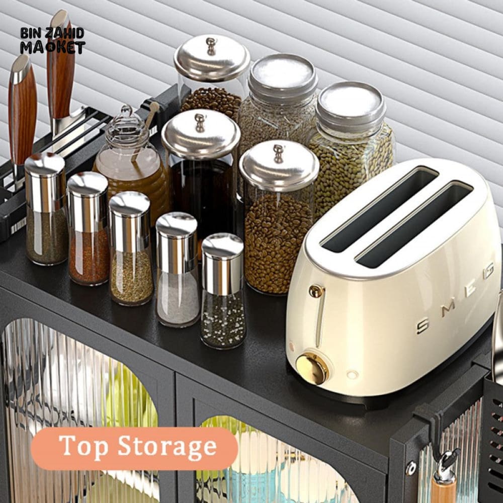 LUXORMOVE KITCHEN RACK MULTIFUNCTIONAL DISH DRAIN SHELF OVEN STORAGE ORGANIZER - BLACK