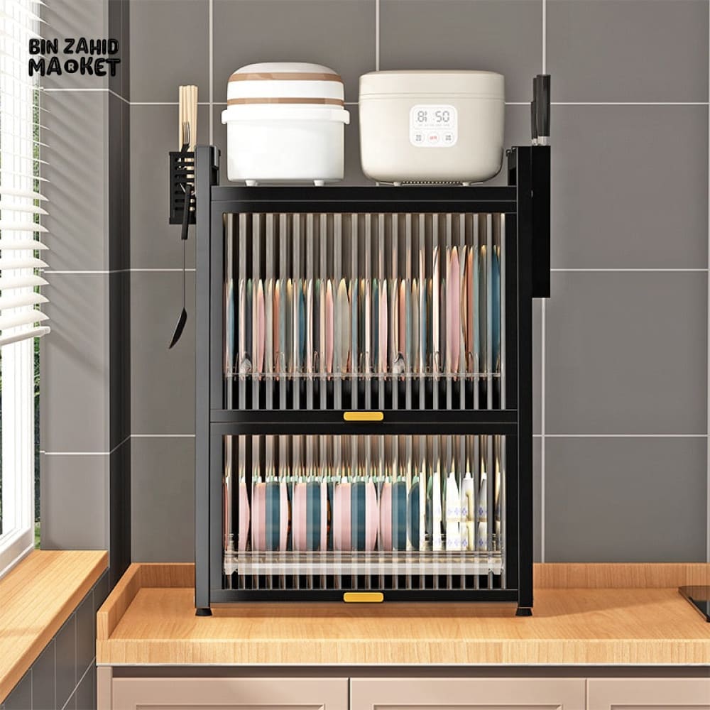 LUXORMOVE LARGE CAPACITY KITCHEN STORAGE & DRAINAGE RACK – MULTI-FUNCTION UTENSIL ORGANIZER