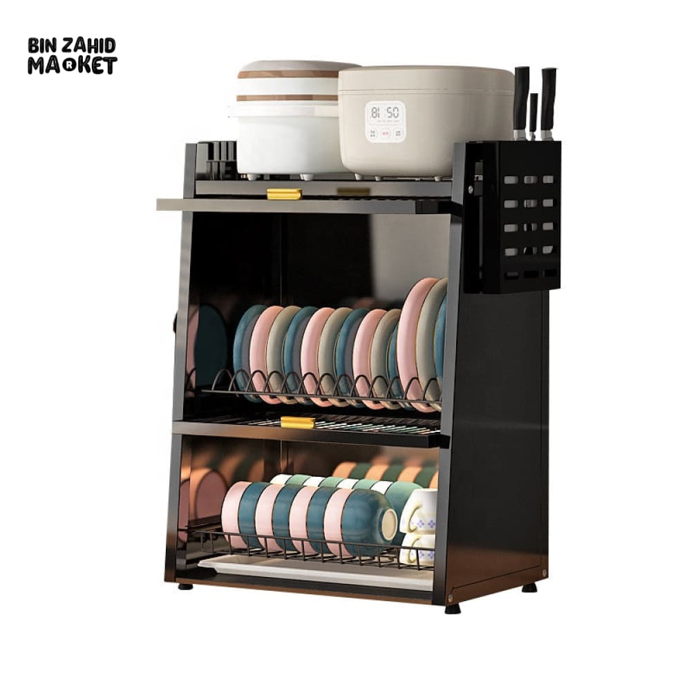 LUXORMOVE LARGE CAPACITY KITCHEN STORAGE & DRAINAGE RACK – MULTI-FUNCTION UTENSIL ORGANIZER