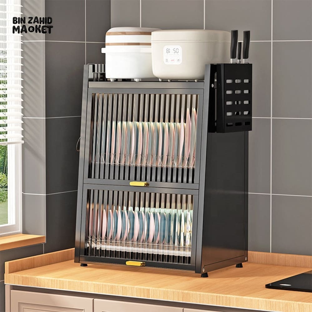 LUXORMOVE LARGE CAPACITY KITCHEN STORAGE & DRAINAGE RACK – MULTI-FUNCTION UTENSIL ORGANIZER