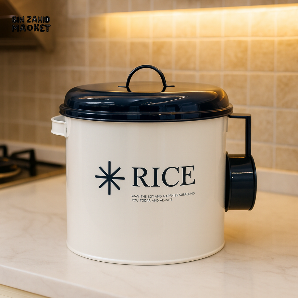 LUXORMOVE METAL RICE CANISTER – MOISTURE-PROOF SEAL DURABLE BUILD