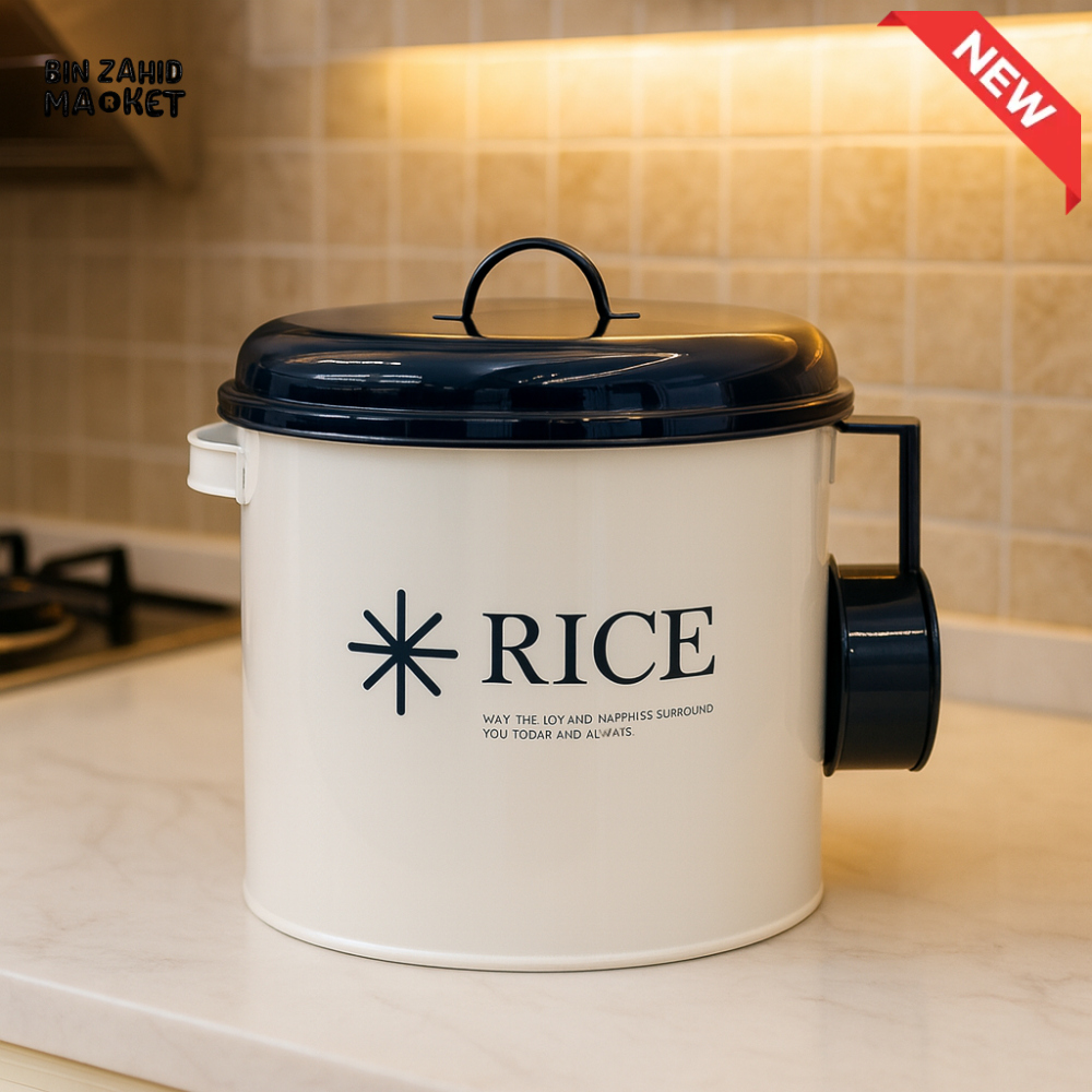 LUXORMOVE METAL RICE CANISTER – MOISTURE-PROOF SEAL DURABLE BUILD
