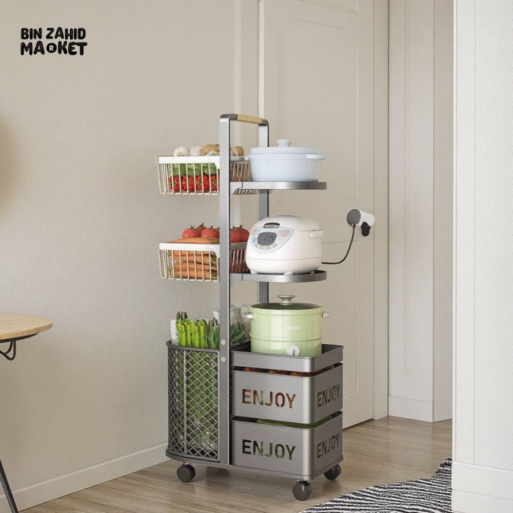 LUXORMOVE MODERN FRUIT & VEGETABLE ORGANIZER – MULTI-LAYER METAL BASKET SHELF