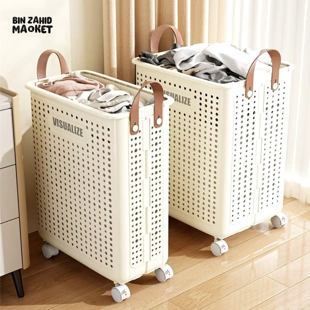 LUXORMOVE MOVEABLE FOLDING LAUNDRY BASKET