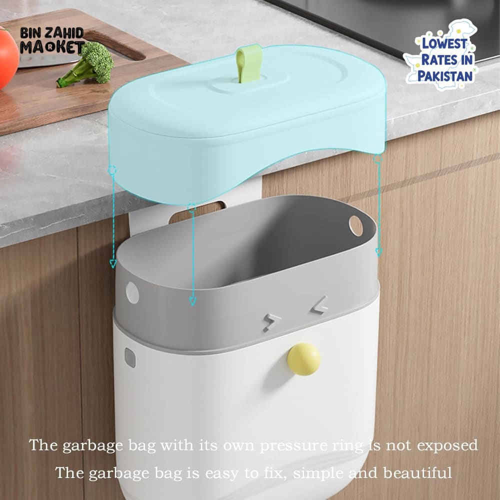 LUXORMOVE MOVEABLE HANGING TRASH BIN - FLIP LID
