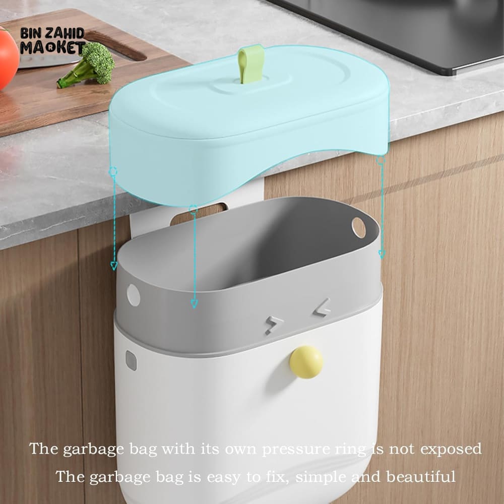 LUXORMOVE MOVEABLE HANGING TRASH BIN - FLIP LID