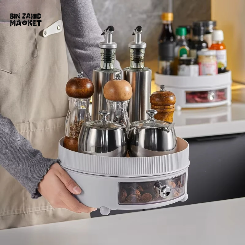 LUXORMOVE MULTIFUNCTIONAL STORAGE BOX PREMIUM ORGANIZER FOR COSMETICS SEASONINGS & MORE