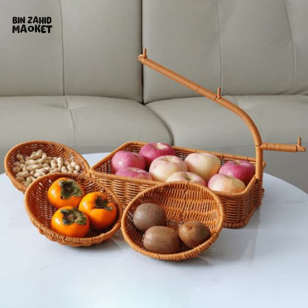 LUXORMOVE RATTAN MULTI-LAYER FRUIT RACK – HANDWOVEN 3-TIER FRUIT BASKET & DISPLAY STAND