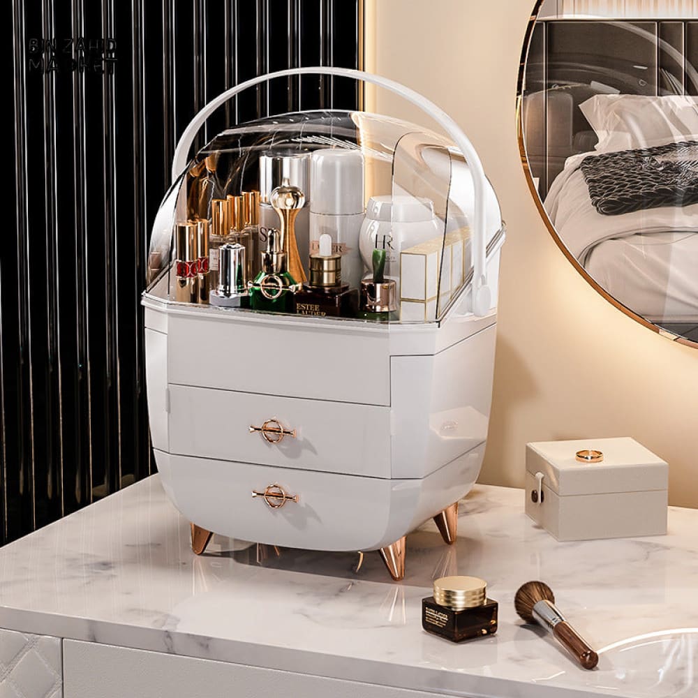 LUXORMOVE SIGNATURE DUSTPROOF COSMETIC & SKINCARE ORGANIZER WITH DRAWERS