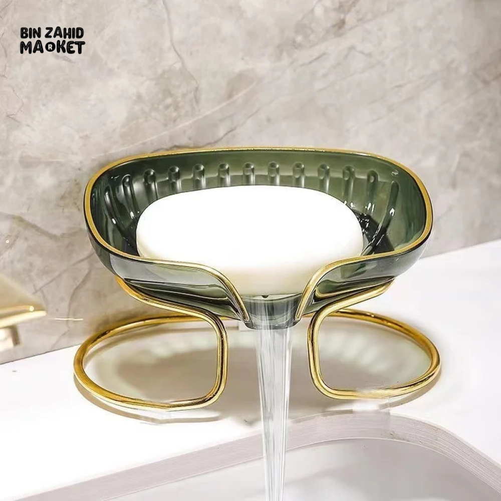 LUXORMOVE SOAP DISH LUXURY HOLDER WITH DRAIN WATER STORAGE TRAY