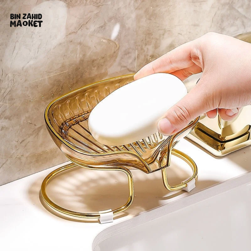 LUXORMOVE SOAP DISH LUXURY HOLDER WITH DRAIN WATER STORAGE TRAY
