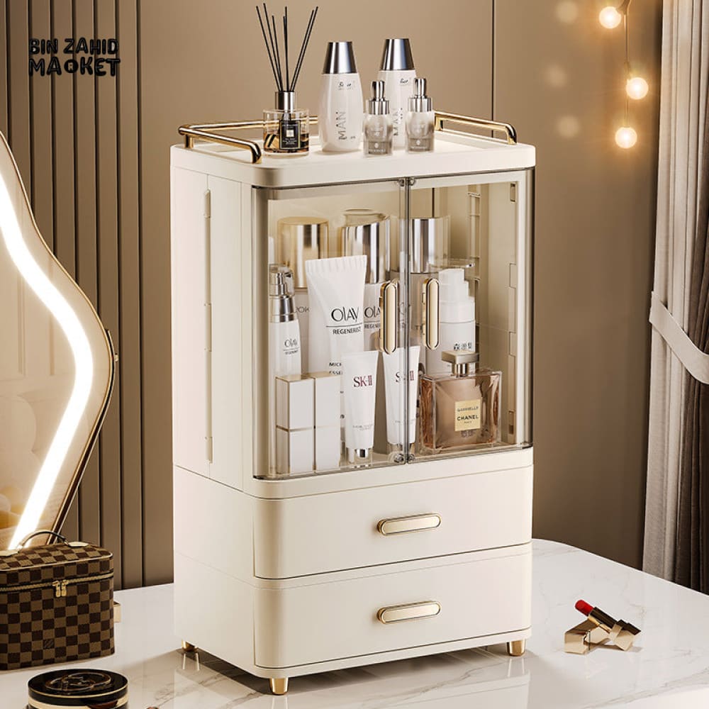 LUXORMOVE STORAGE BOX COSMETICS DESKTOP LARGE CAPACITY MAKEUP BRUSH & SKINCARE STORAGE RACK