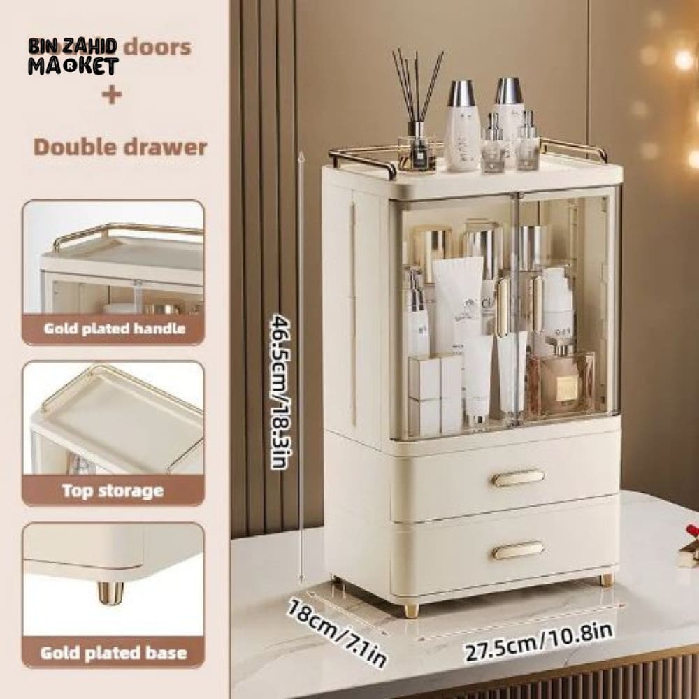 LUXORMOVE STORAGE BOX COSMETICS DESKTOP LARGE CAPACITY MAKEUP BRUSH & SKINCARE STORAGE RACK