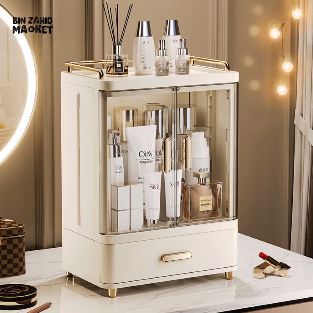 LUXORMOVE STORAGE BOX COSMETICS DESKTOP LARGE CAPACITY MAKEUP BRUSH & SKINCARE STORAGE RACK
