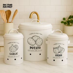 LUXURMOVE FRESH FOOD 3 PIECES METAL BOXES - WHITE
