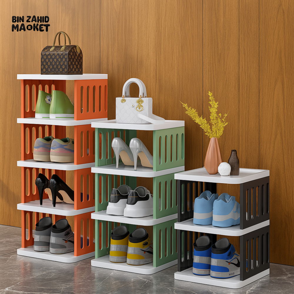 LUXURMOVE STACKABLE 5-TIER SHOE RACK STAND