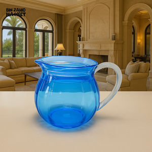 LUXURWARE ACRYLIC JUG – ELEGANT WATER & JUICE PITCHER WITH HANDLE FOR SERVING - BLUE BH0158AC0982