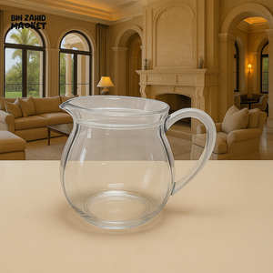 LUXURWARE ACRYLIC JUG – ELEGANT WATER & JUICE PITCHER WITH HANDLE FOR SERVING - CLEAR BKY034(BH0023)