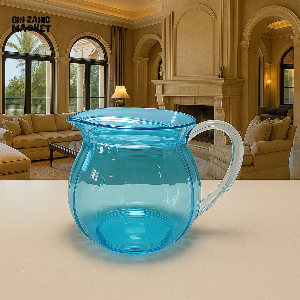 LUXURWARE ACRYLIC JUG – ELEGANT WATER & JUICE PITCHER WITH HANDLE FOR SERVING - SKY BLUE BH0158AC0082