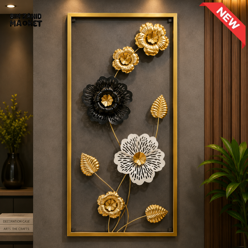 LUXURY 3D METAL FLORAL WALL ART DECOR