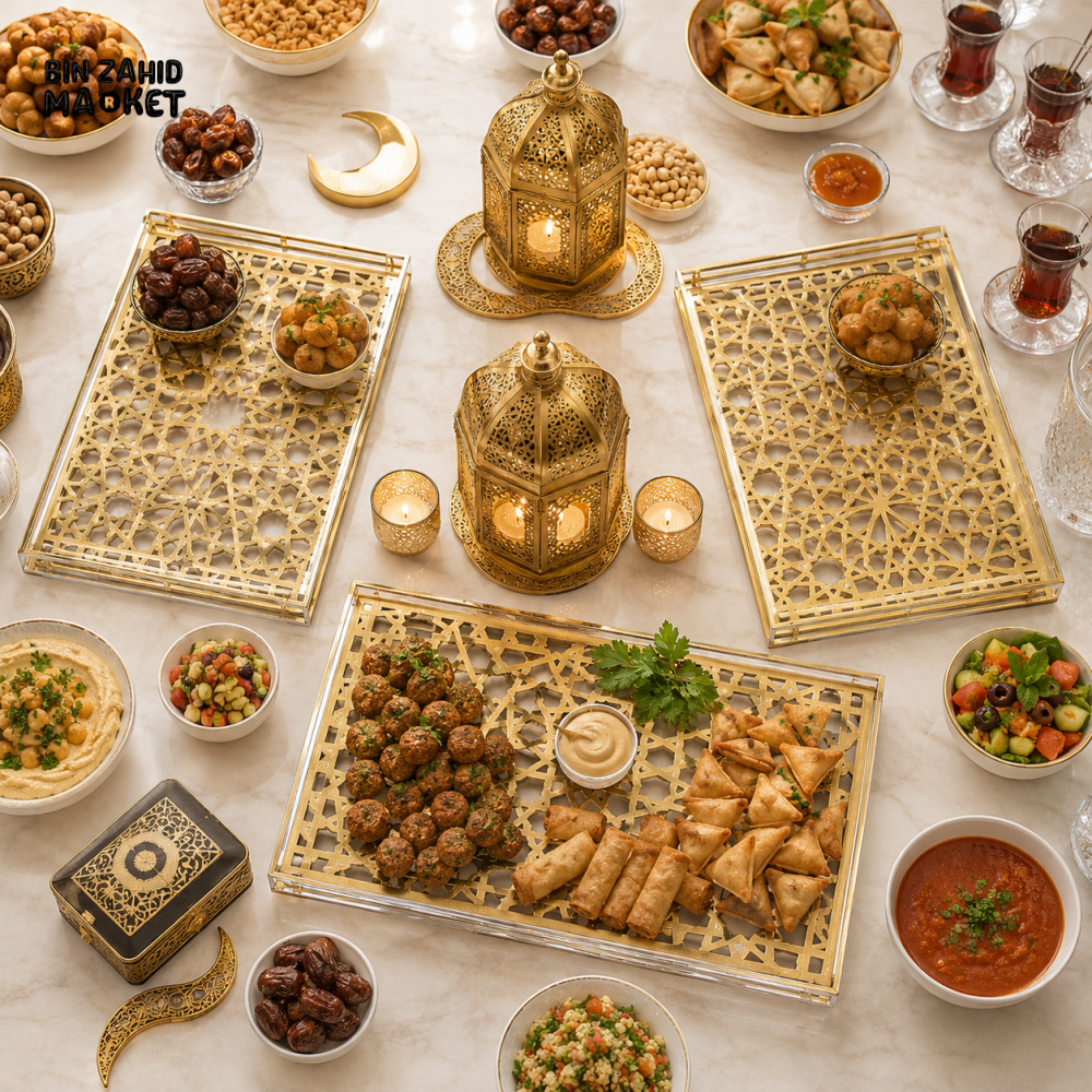 LUXURY ARABESQUE GEOMETRIC SERVING TRAY