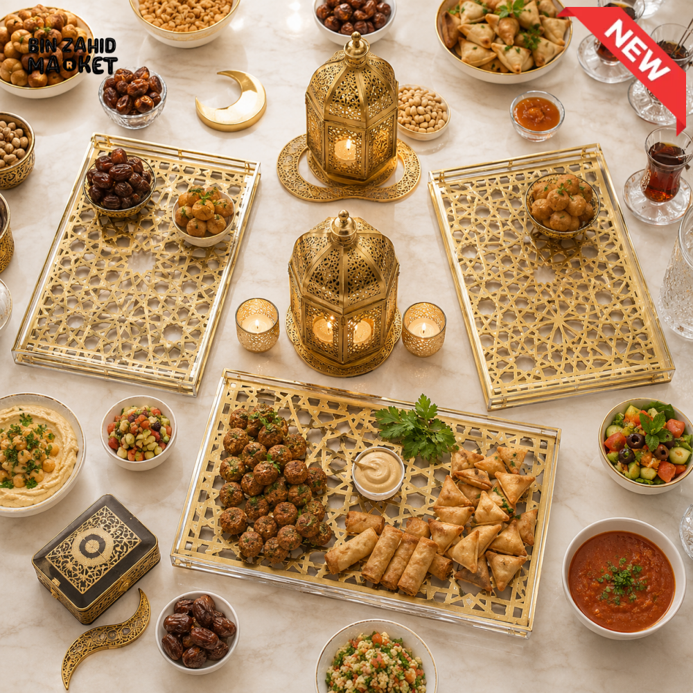 LUXURY ARABESQUE GEOMETRIC SERVING TRAY