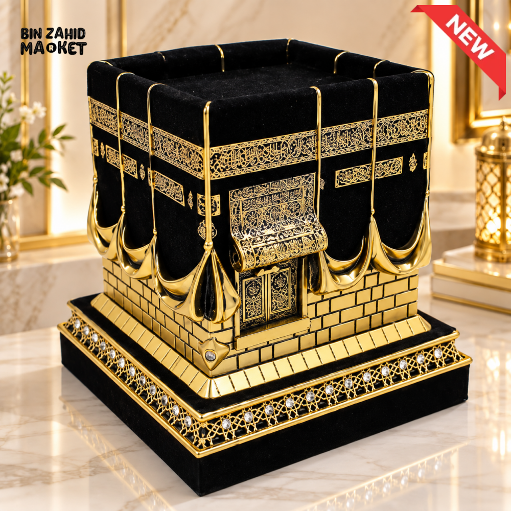 LUXURY BLACK AND GOLD KAABA DECORATIVE MODEL - MEDIUM - Figurines