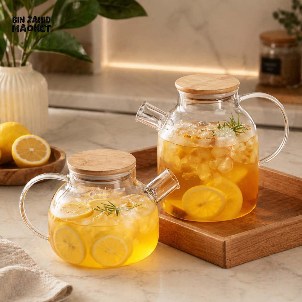 LUXURY BOROSILICATE GLASS TEAPOT – HEAT RESISTANT TRANSPARENT TEA POT