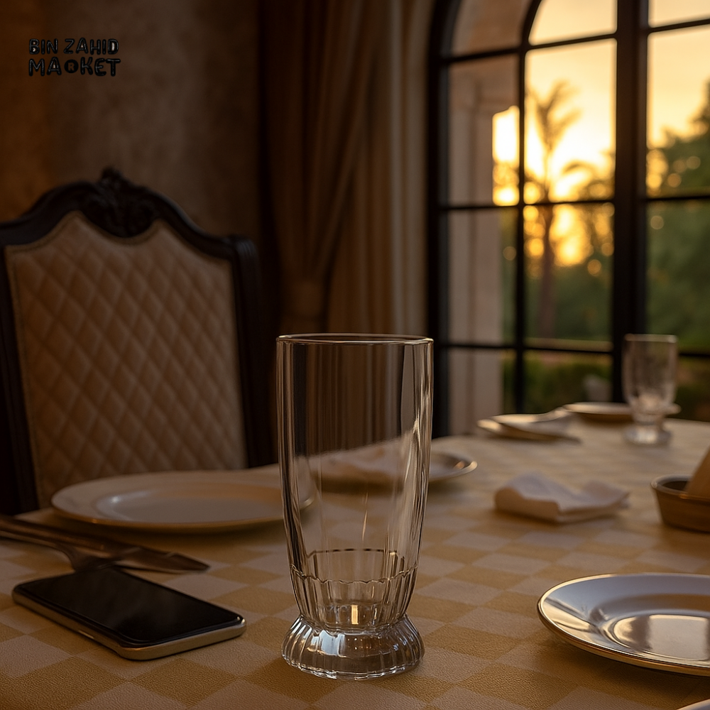 LUXURY CRYSTAL GLASS SET – 6 PIECES | PREMIUM DRINKING GLASSWARE FOR DINING & PARTIES