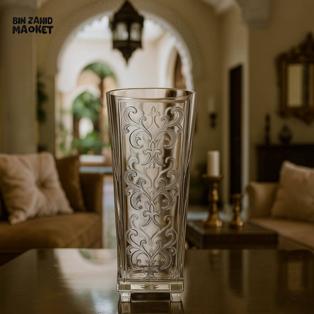 LUXURY CRYSTAL WATER GLASS 6 PIECE – ELEGANT TRANSPARENT DRINKWARE FOR HOME & DINING