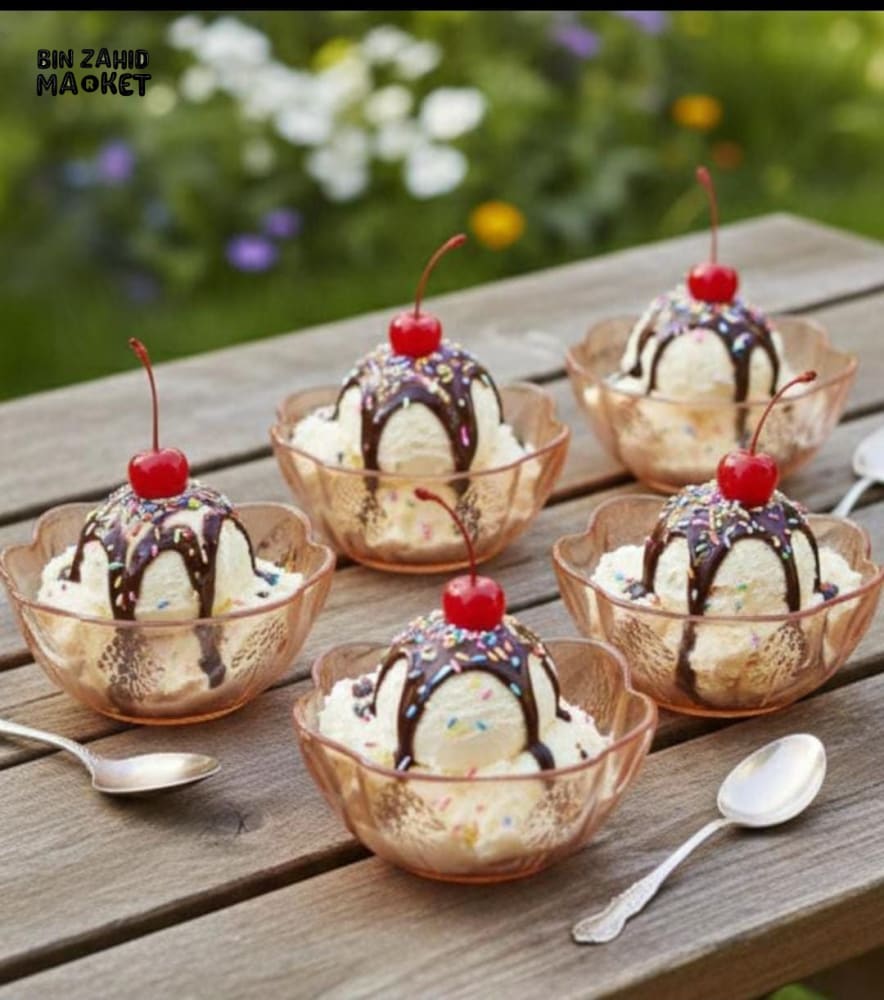 LUXURY CUT GLASS DESSERT BOWLS – SET OF 6 FOR KITCHEN & DINING