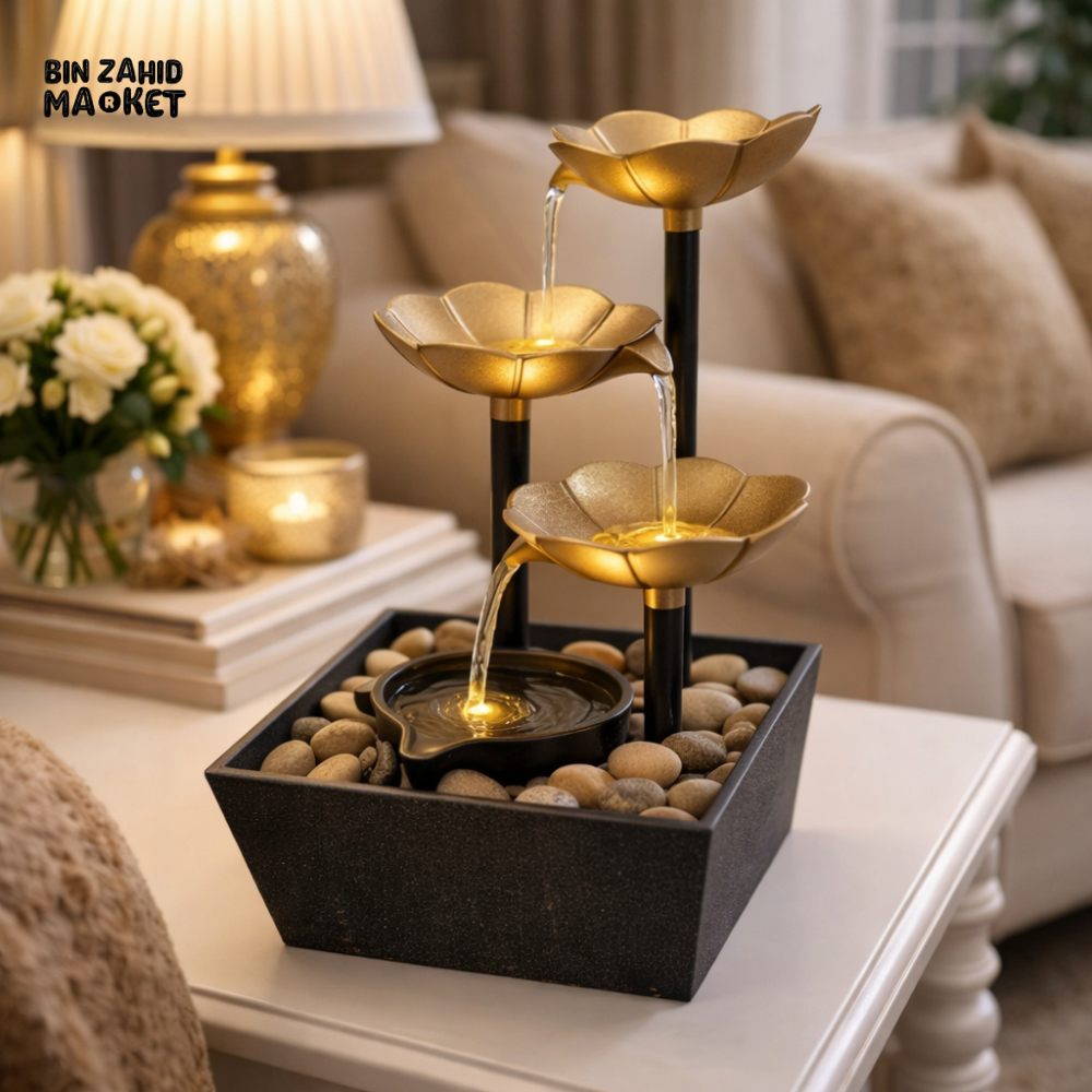 LUXURY DECORATIVE TABLETOP WATER FOUNTAIN - LOTUSORA