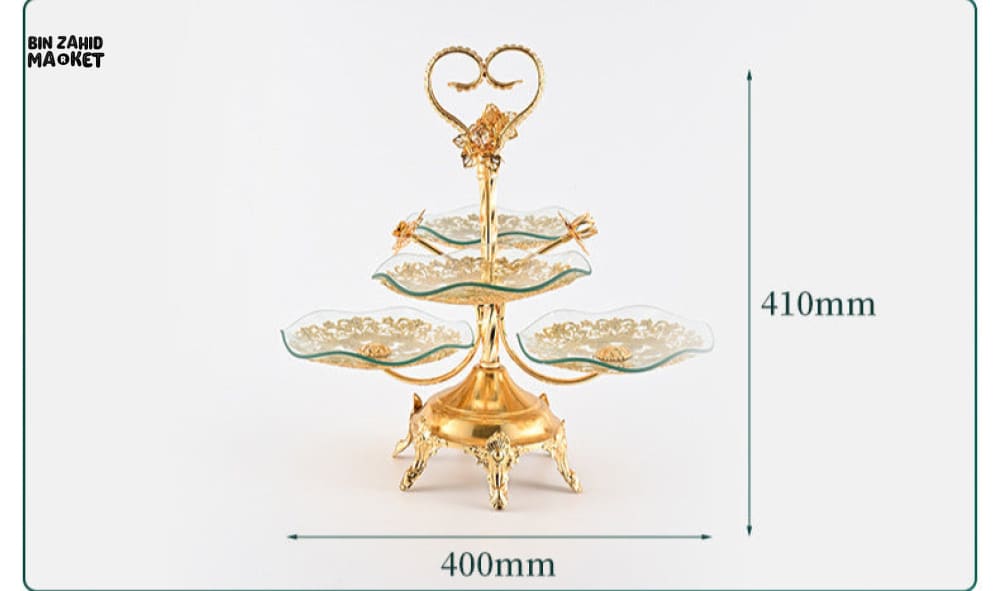 LUXURY DESSERT & FRUIT STAND – CUPCAKE & CANDY SERVING TRAY FOR WEDDINGS & PARTIES