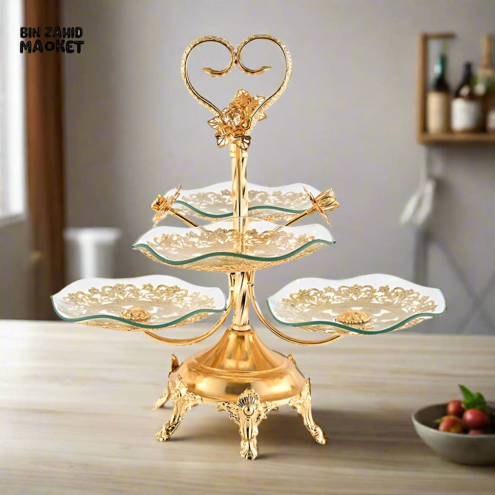 LUXURY DESSERT & FRUIT STAND – CUPCAKE & CANDY SERVING TRAY FOR WEDDINGS & PARTIES