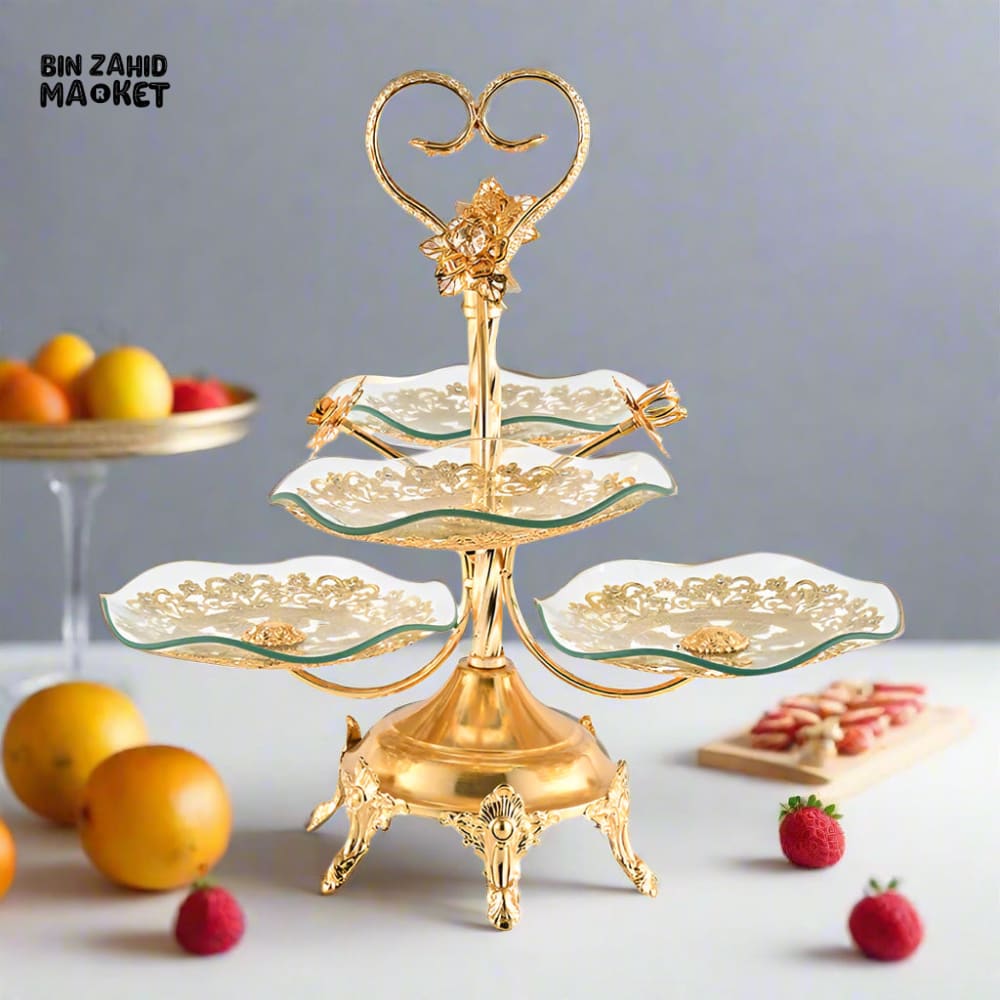 LUXURY DESSERT & FRUIT STAND – CUPCAKE & CANDY SERVING TRAY FOR WEDDINGS & PARTIES