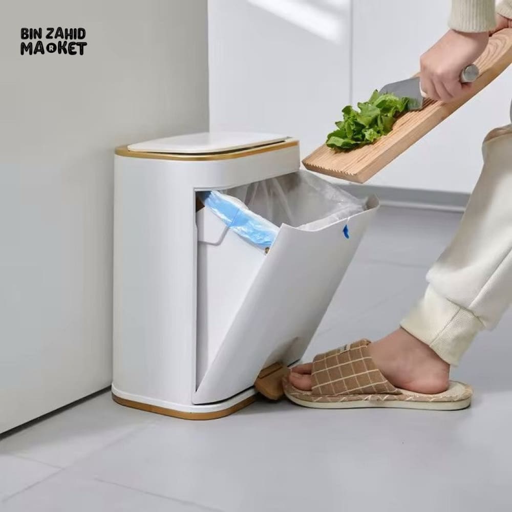 LUXURY DOUBLE LID TRASH CAN – ELEGANT & MODERN WASTE BIN