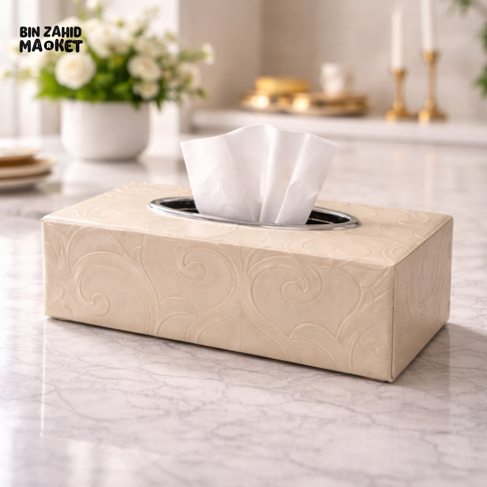 LUXURY EMBOSSED RAGZINE TISSUE BOX HOLDER