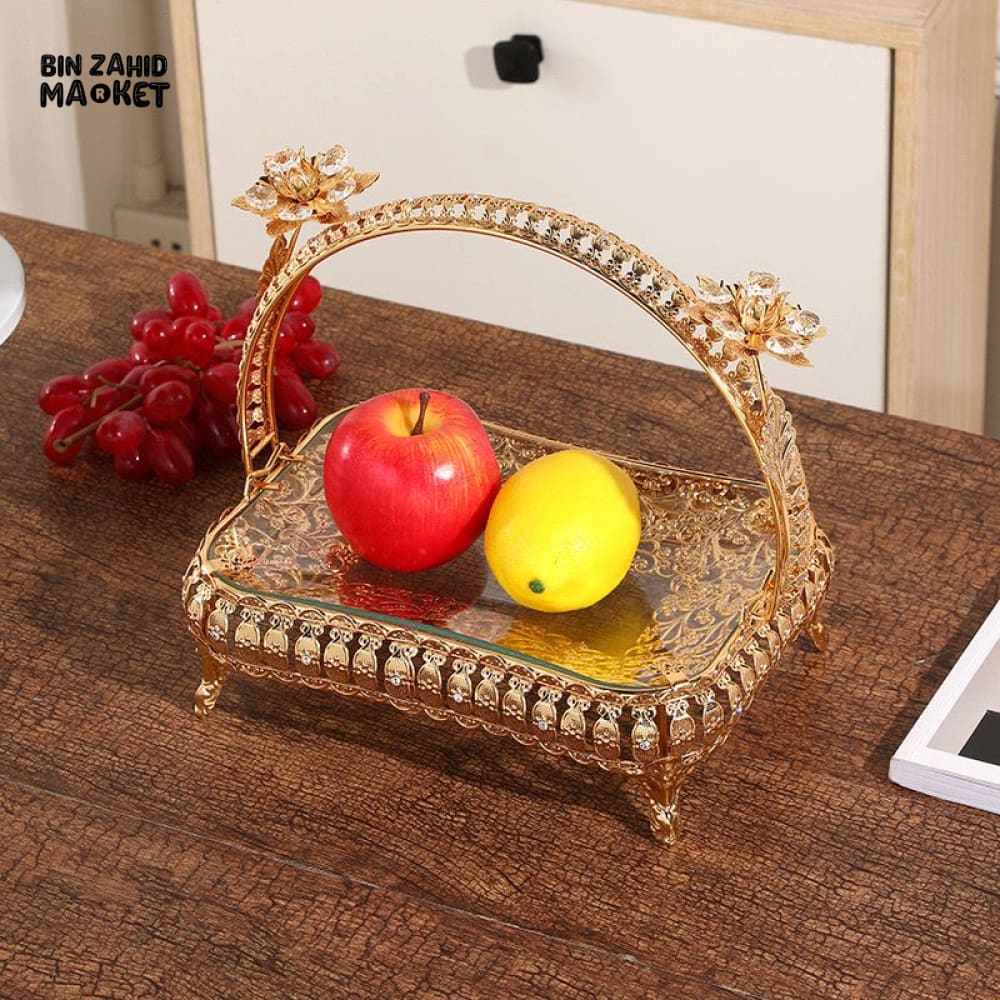 LUXURY EUROPEAN-STYLE GLASS FRUIT PLATTER – HOME & COFFEE TABLE DECOR