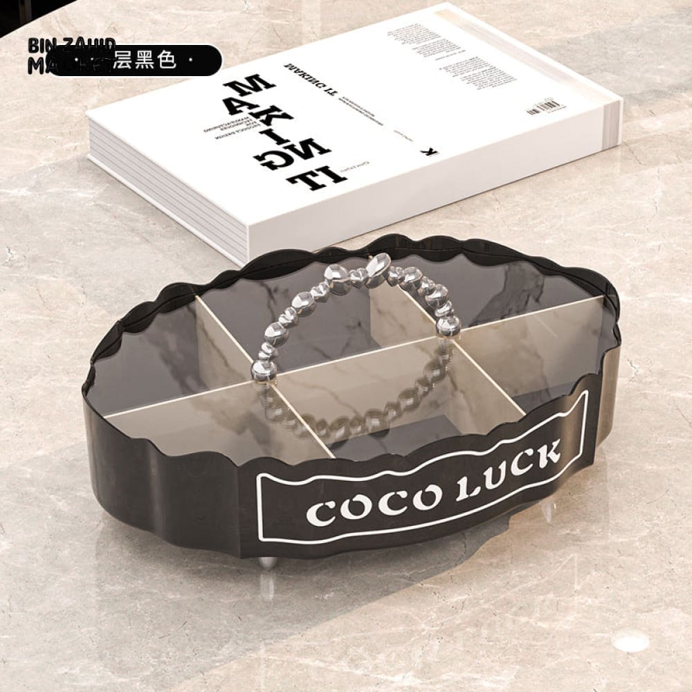 LUXURY FRUIT PLATE FOR LIVING ROOM – HOME TEA TABLE FRUIT TRAY CANDY BOX SNACK & NUT STORAGE BOX WITH CREATIVE DIVIDED