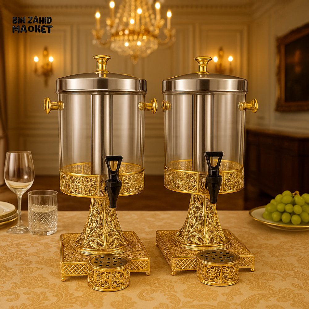 LUXURY GOLD BEVERAGE DISPENSER – ELEGANT JUICE SERVER FOR HOME & EVENTS