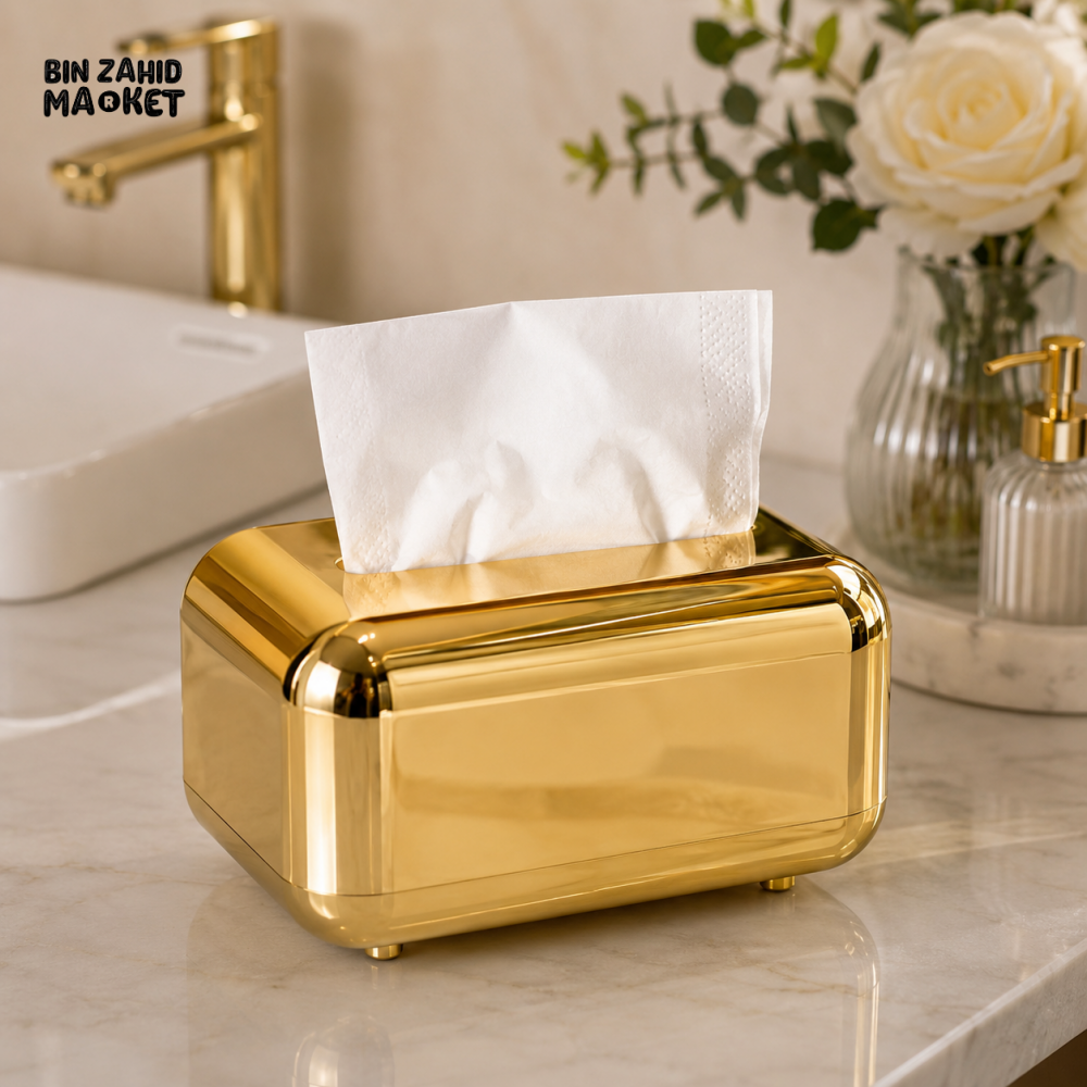 LUXURY GOLD TISSUE BOX HOLDER