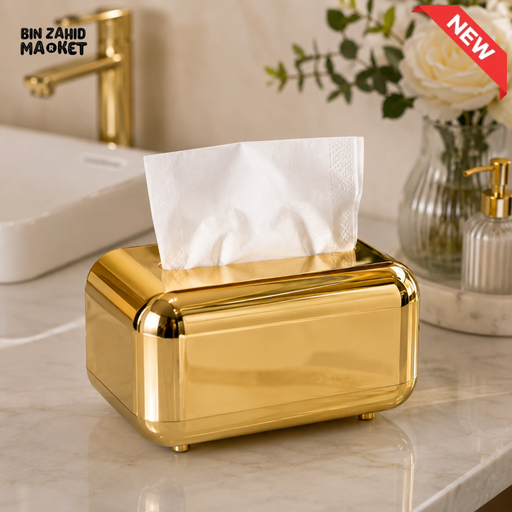 LUXURY GOLD TISSUE BOX HOLDER