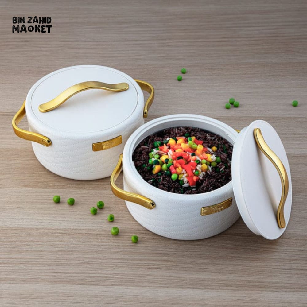 LUXURY INSULATED HOTPOT SET 3 PIECE - WHITE