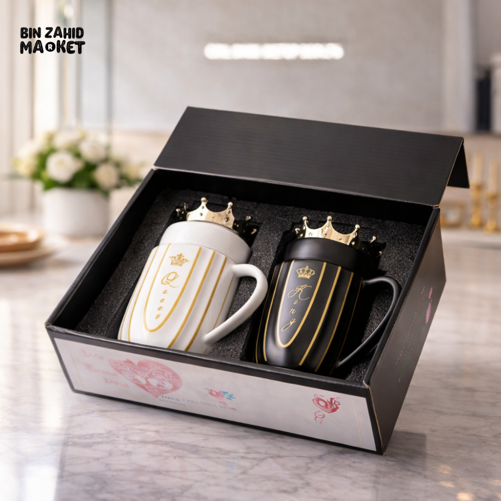LUXURY KING & QUEEN CERAMIC MUG GIFT SET