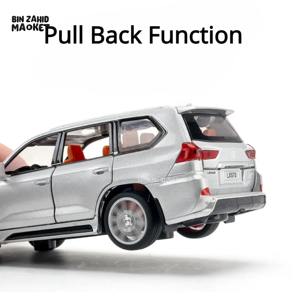 LUXURY LEXUS LX570 DIECAST SUV METAL MODEL CAR WITH LIGHT & SOUND COLLECTOR'S EDITION TOY