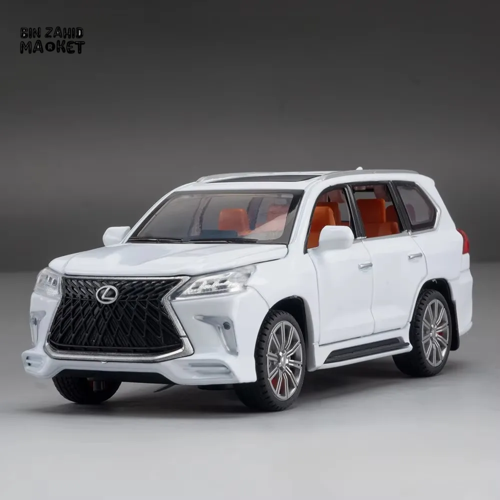 LUXURY LEXUS LX570 DIECAST SUV METAL MODEL CAR WITH LIGHT & SOUND COLLECTOR'S EDITION TOY