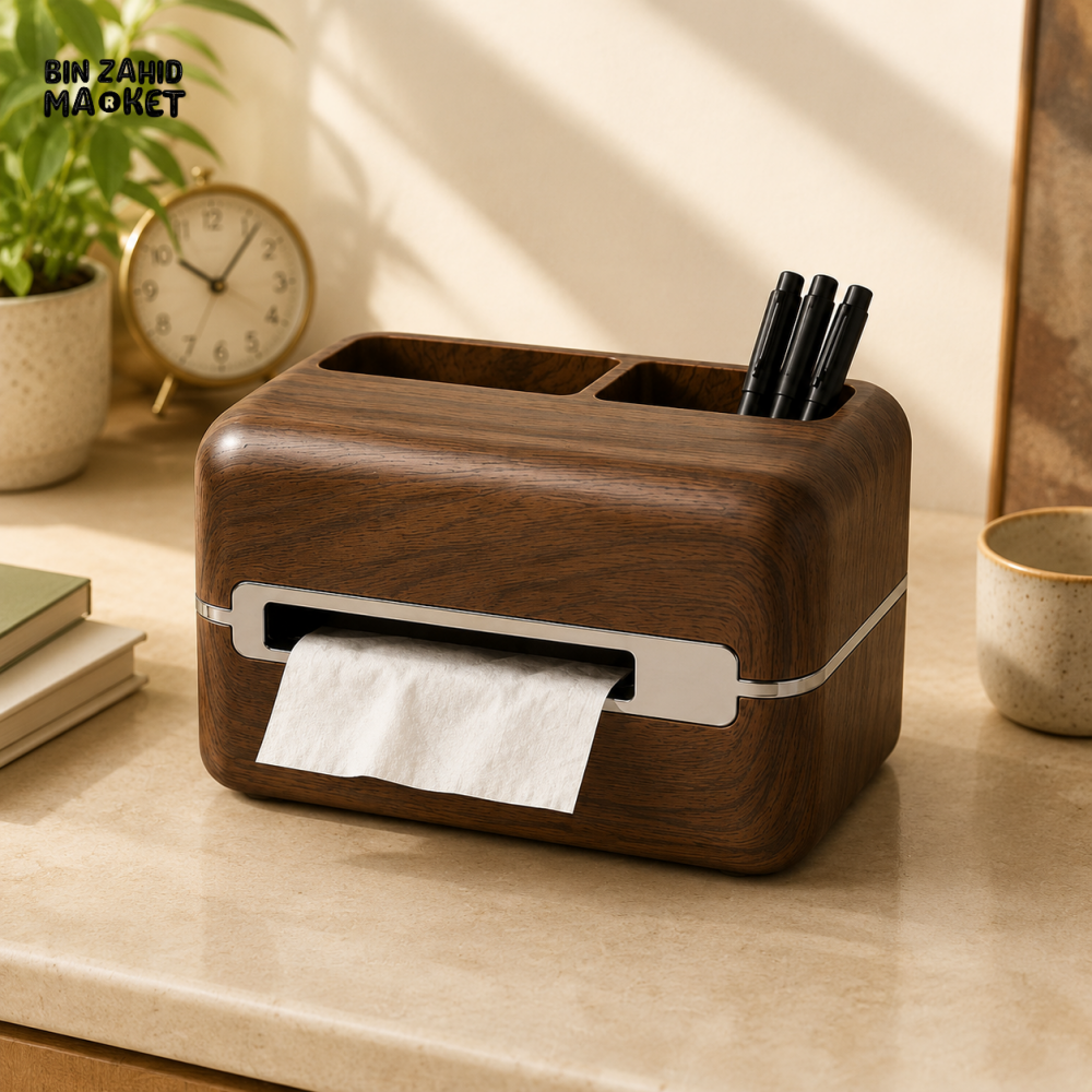 LUXURY MAGNETIC TISSUE BOX & REMOTE CONTROL ORGANIZER