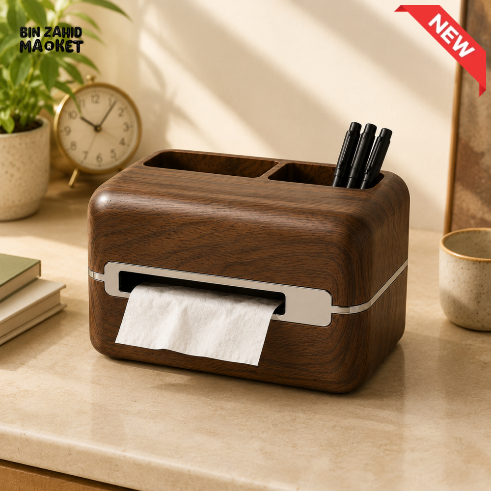LUXURY MAGNETIC TISSUE BOX & REMOTE CONTROL ORGANIZER