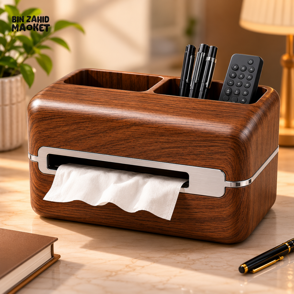 LUXURY MAGNETIC TISSUE BOX & REMOTE CONTROL ORGANIZER