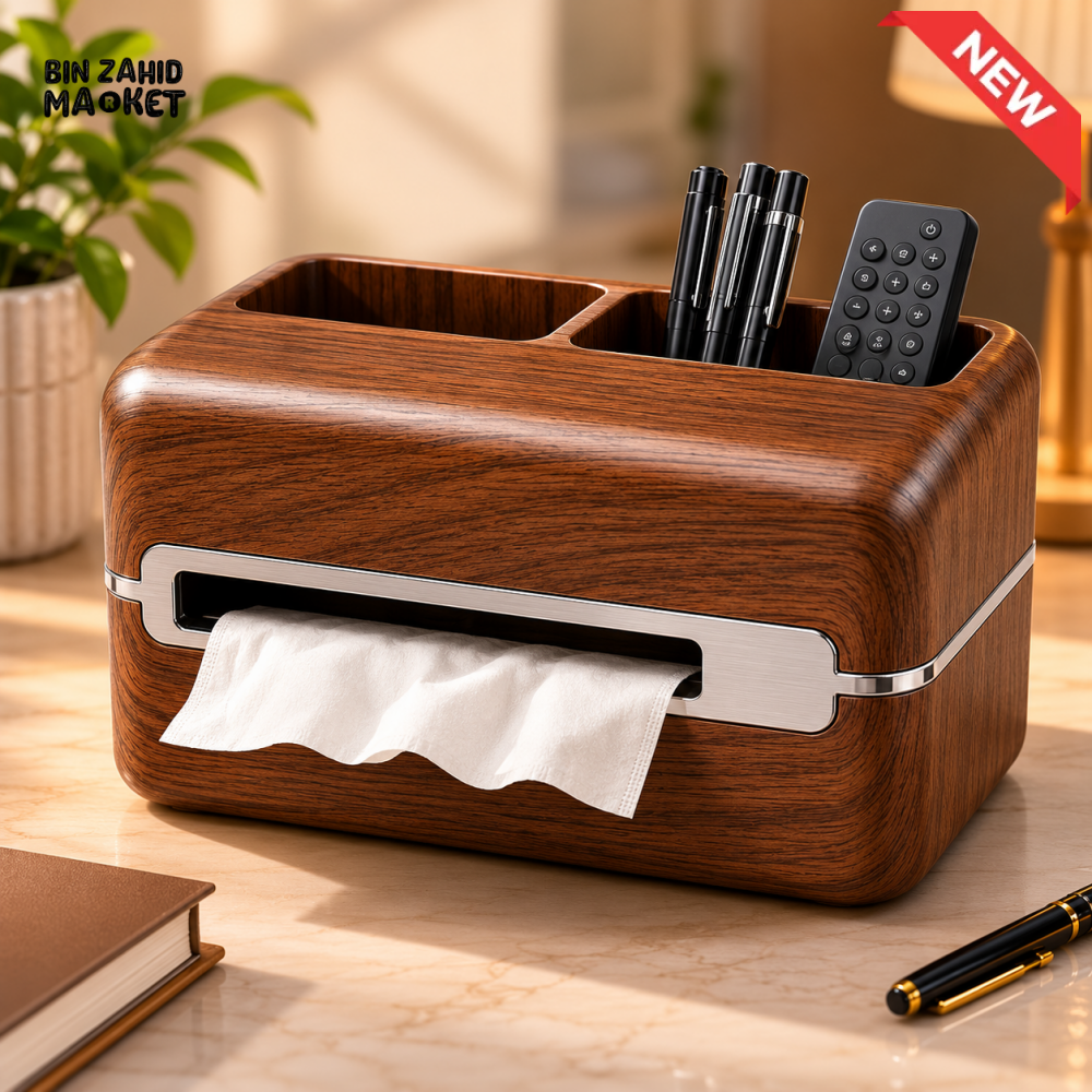 LUXURY MAGNETIC TISSUE BOX & REMOTE CONTROL ORGANIZER